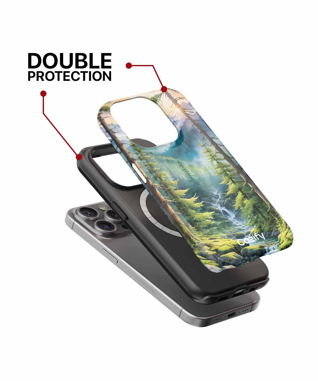 Peaceful Nature Retreat with Flowing Stream iPhone case Case Cazify - Delivery Canada