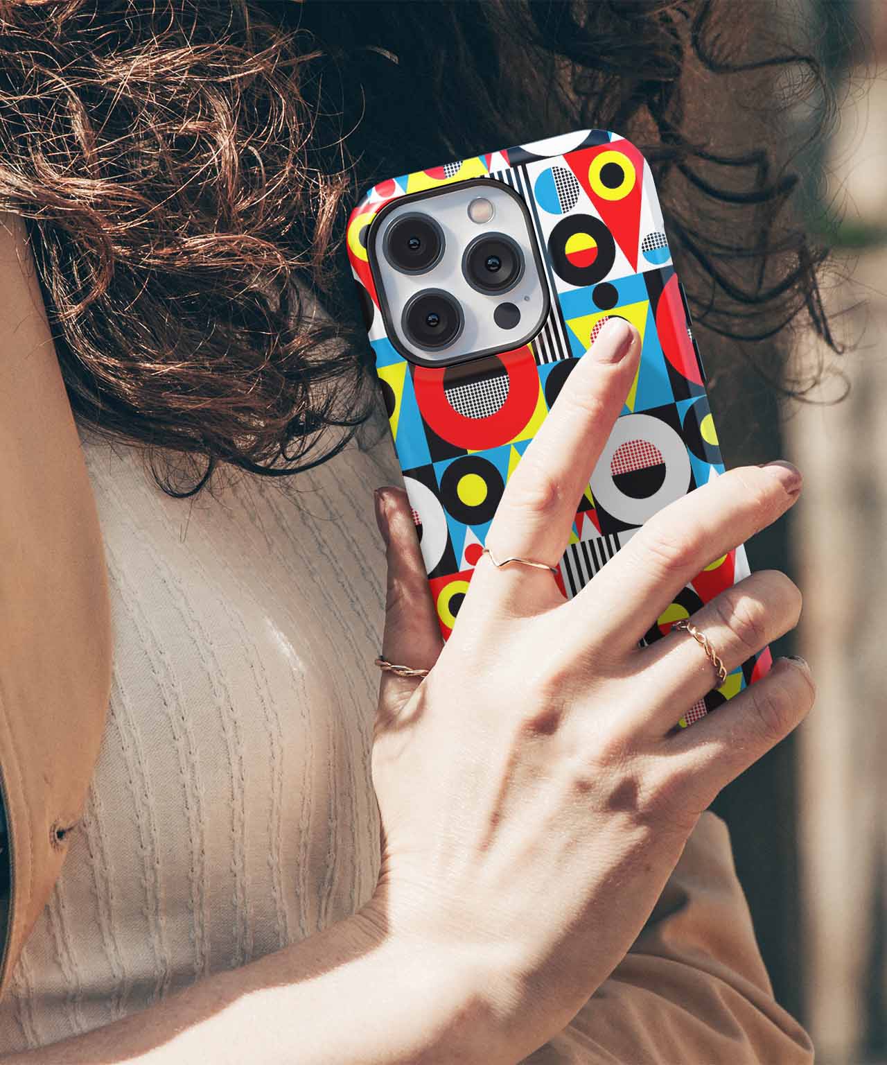 Playful Geometry Dance Party iPhone case Case Cazify - Delivery Canada