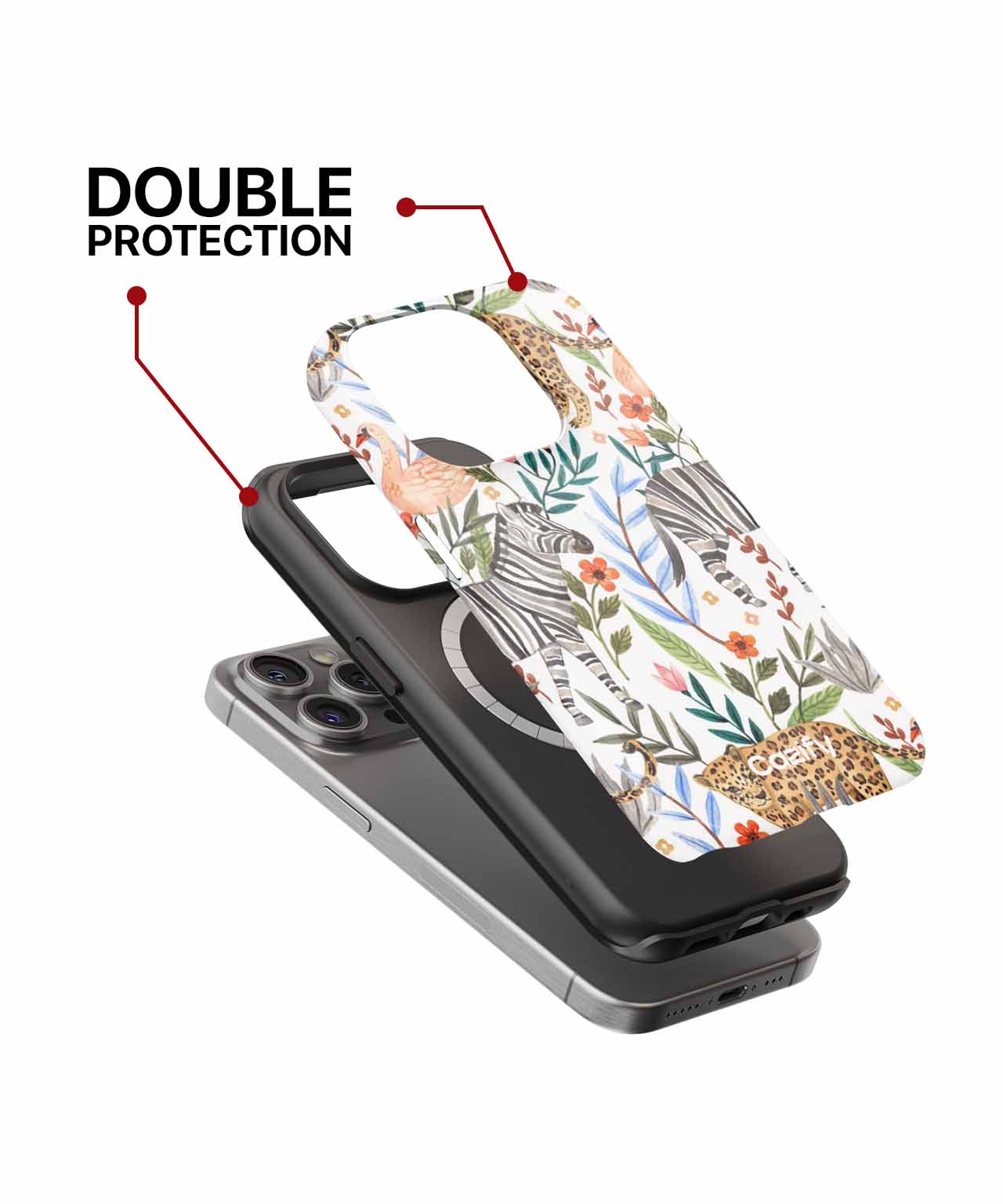 Playful Jungle Paradise with Friends iPhone case Case Cazify - Delivery Canada