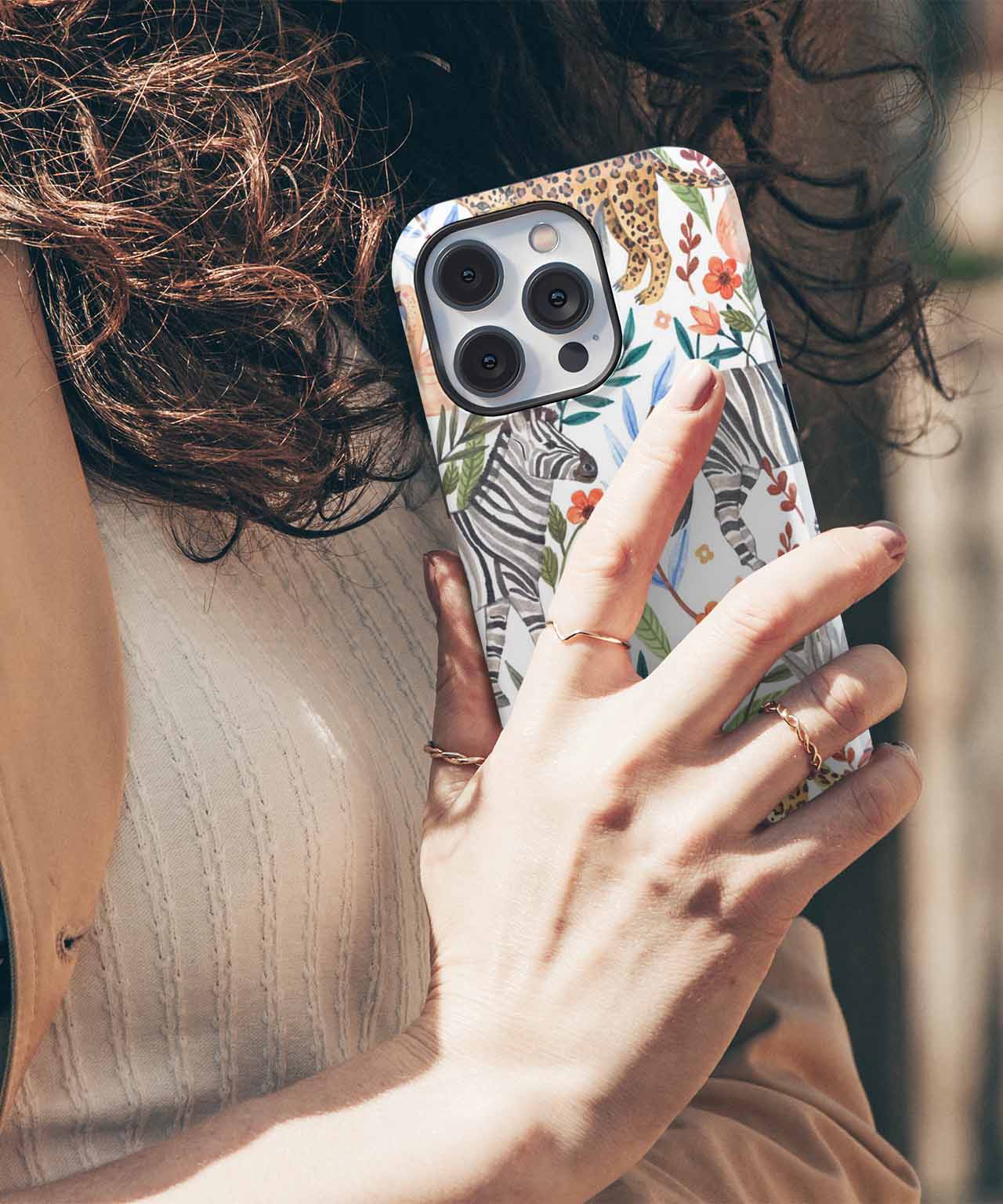 Playful Jungle Paradise with Friends iPhone case Case Cazify - Delivery Canada