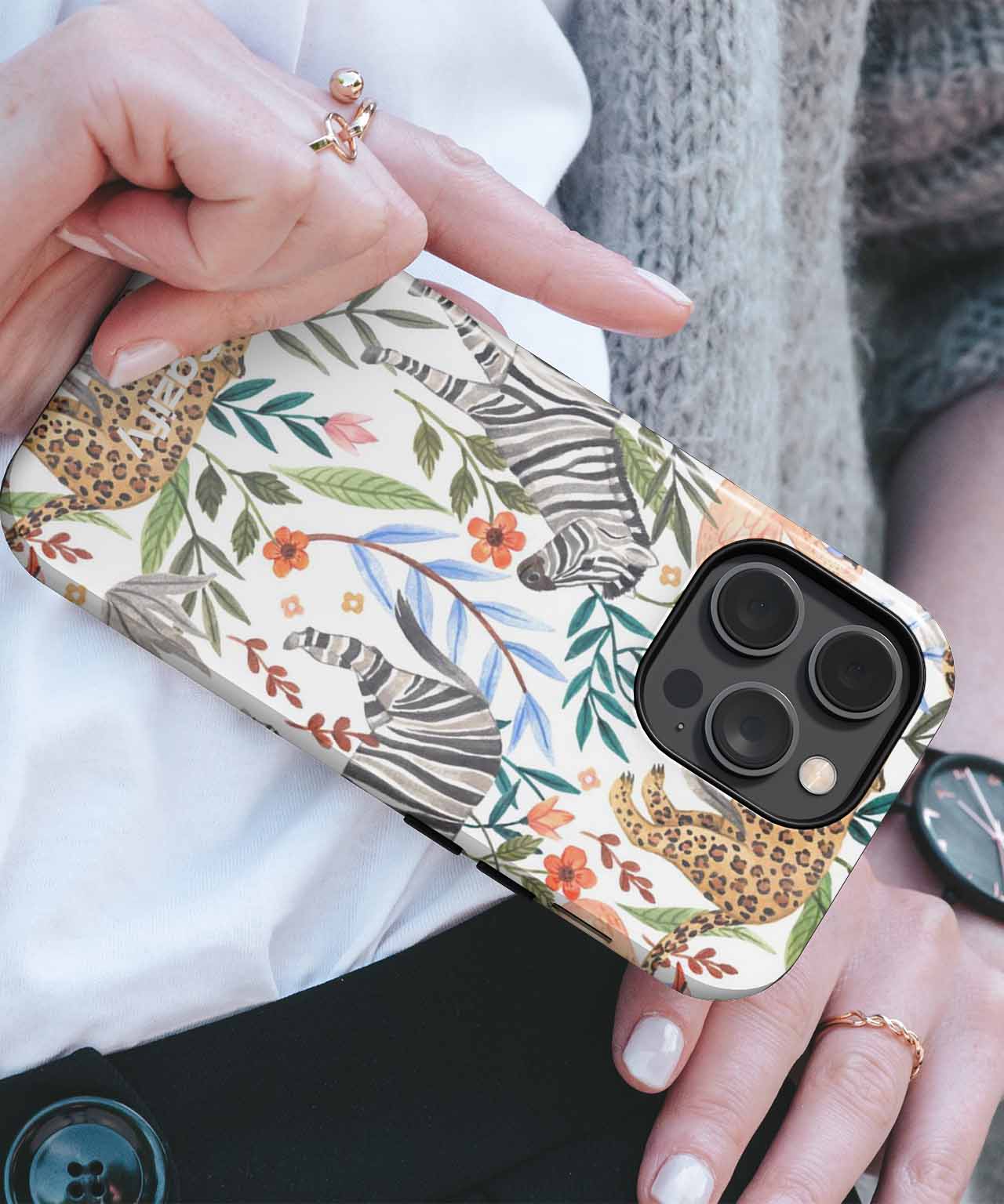 Playful Jungle Paradise with Friends iPhone case Case Cazify - Delivery Canada