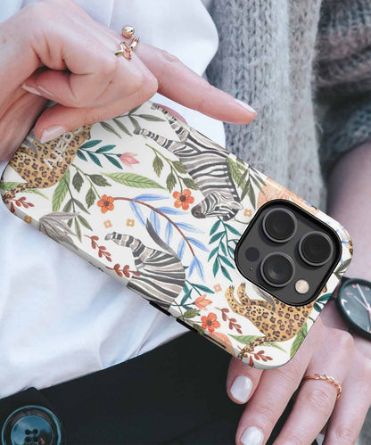 Playful Jungle Paradise with Friends iPhone case Case Cazify - Delivery Canada