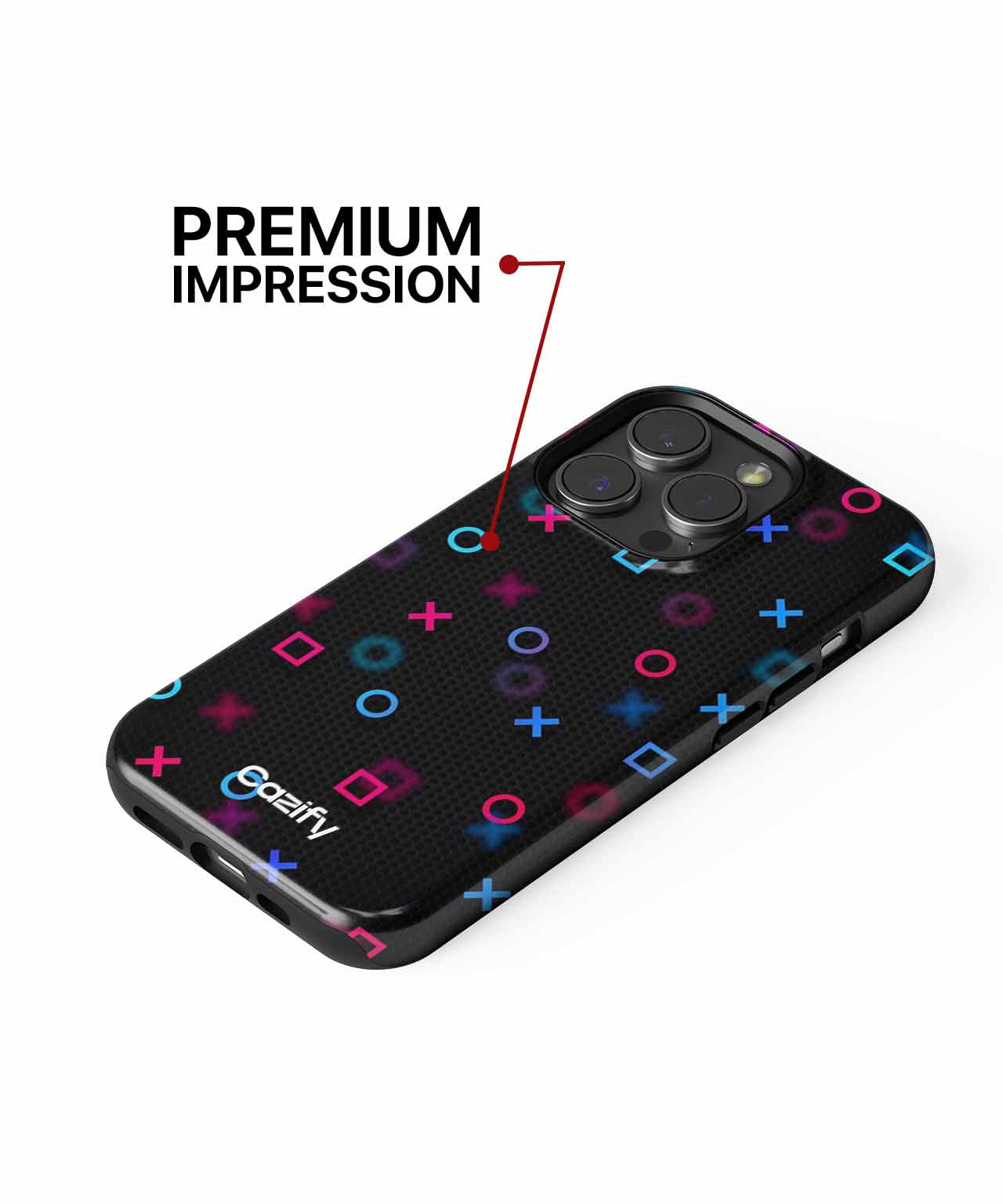 Playful Neon Shapes Dance Across Screen iPhone case Case Cazify - Delivery Canada