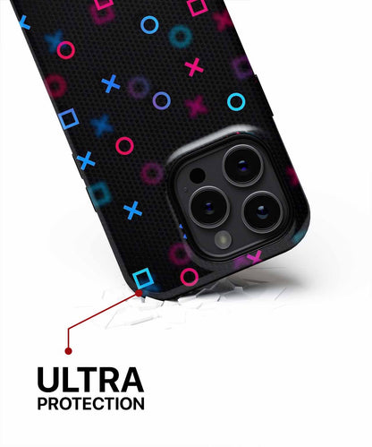 Playful Neon Shapes Dance Across Screen iPhone case Case Cazify - Delivery Canada