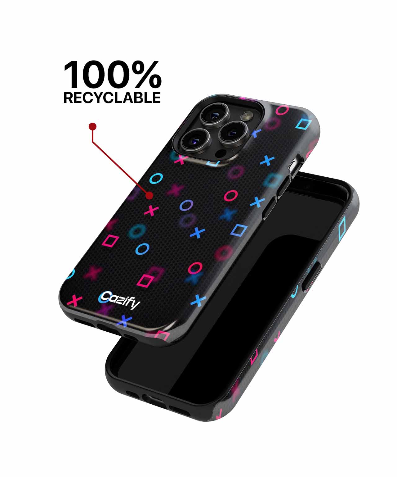 Playful Neon Shapes Dance Across Screen iPhone case Case Cazify - Delivery Canada