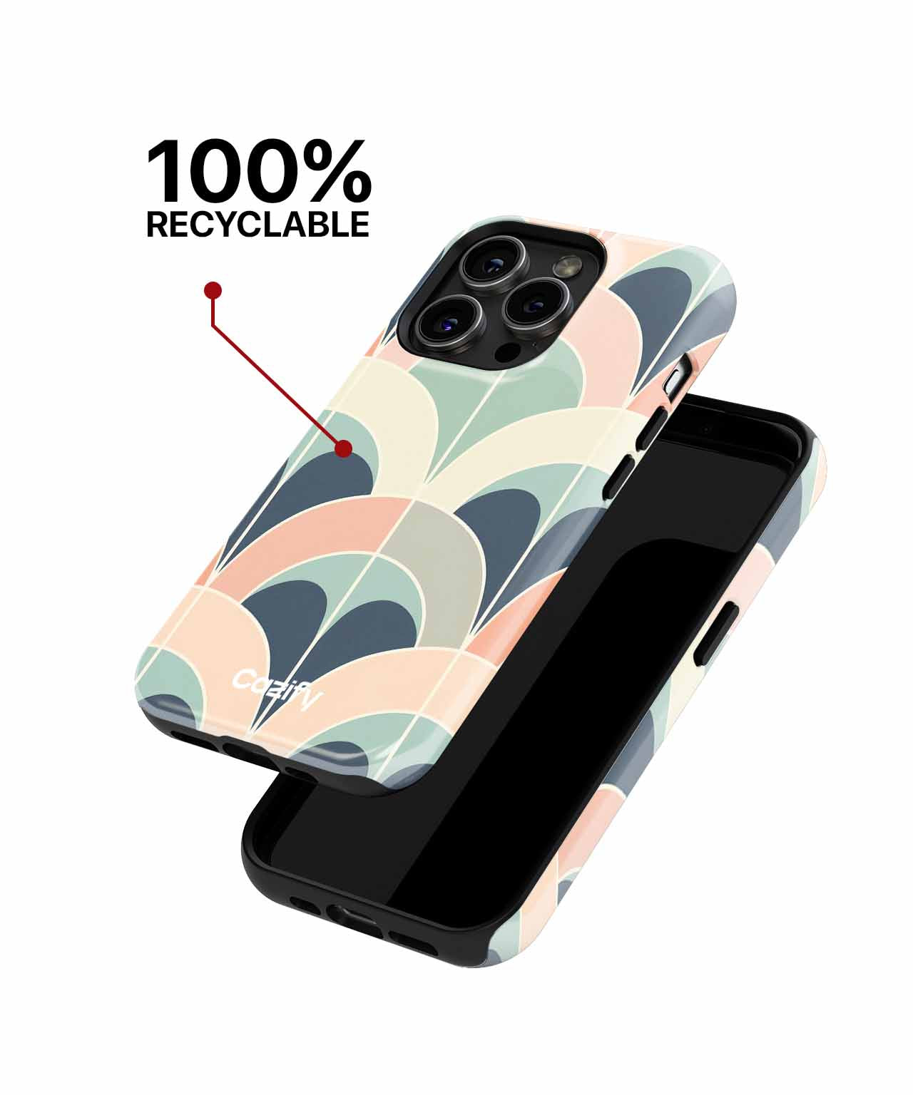 Playful Waves of Colorful Curves iPhone case Case Cazify - Delivery Canada