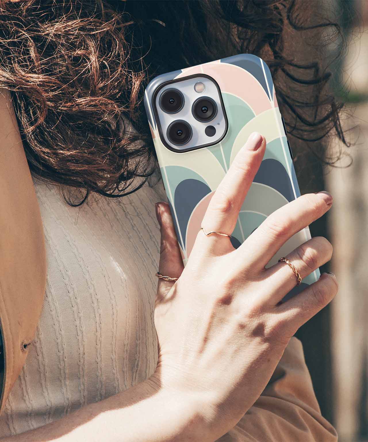 Playful Waves of Colorful Curves iPhone case Case Cazify - Delivery Canada