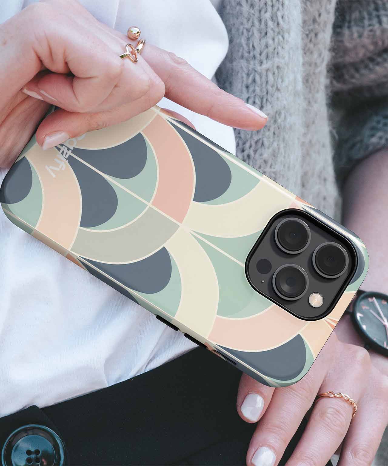 Playful Waves of Colorful Curves iPhone case Case Cazify - Delivery Canada