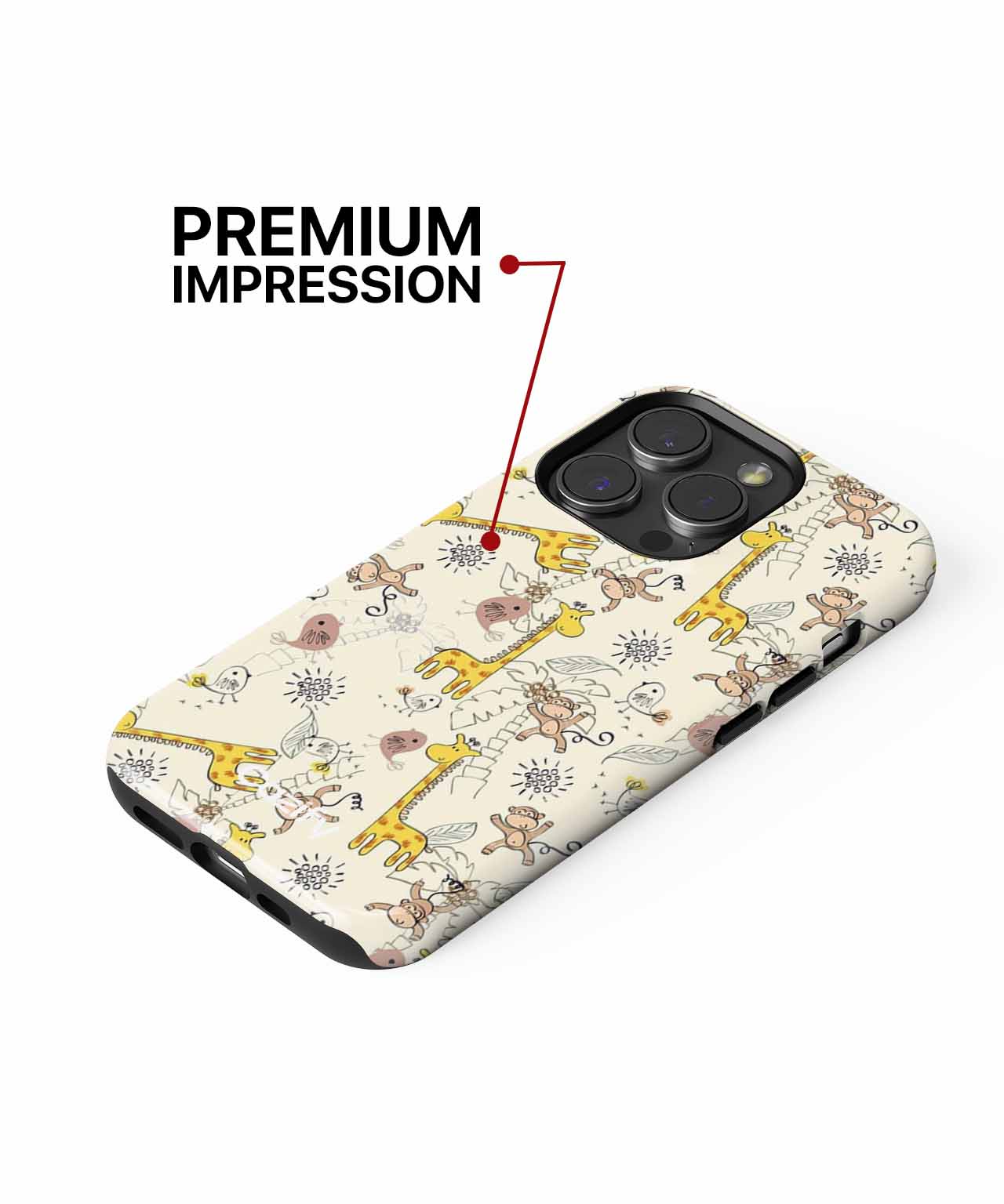 Playtime Safari Jungle fun with Quirky Animals iPhone case Case Cazify - Delivery Canada