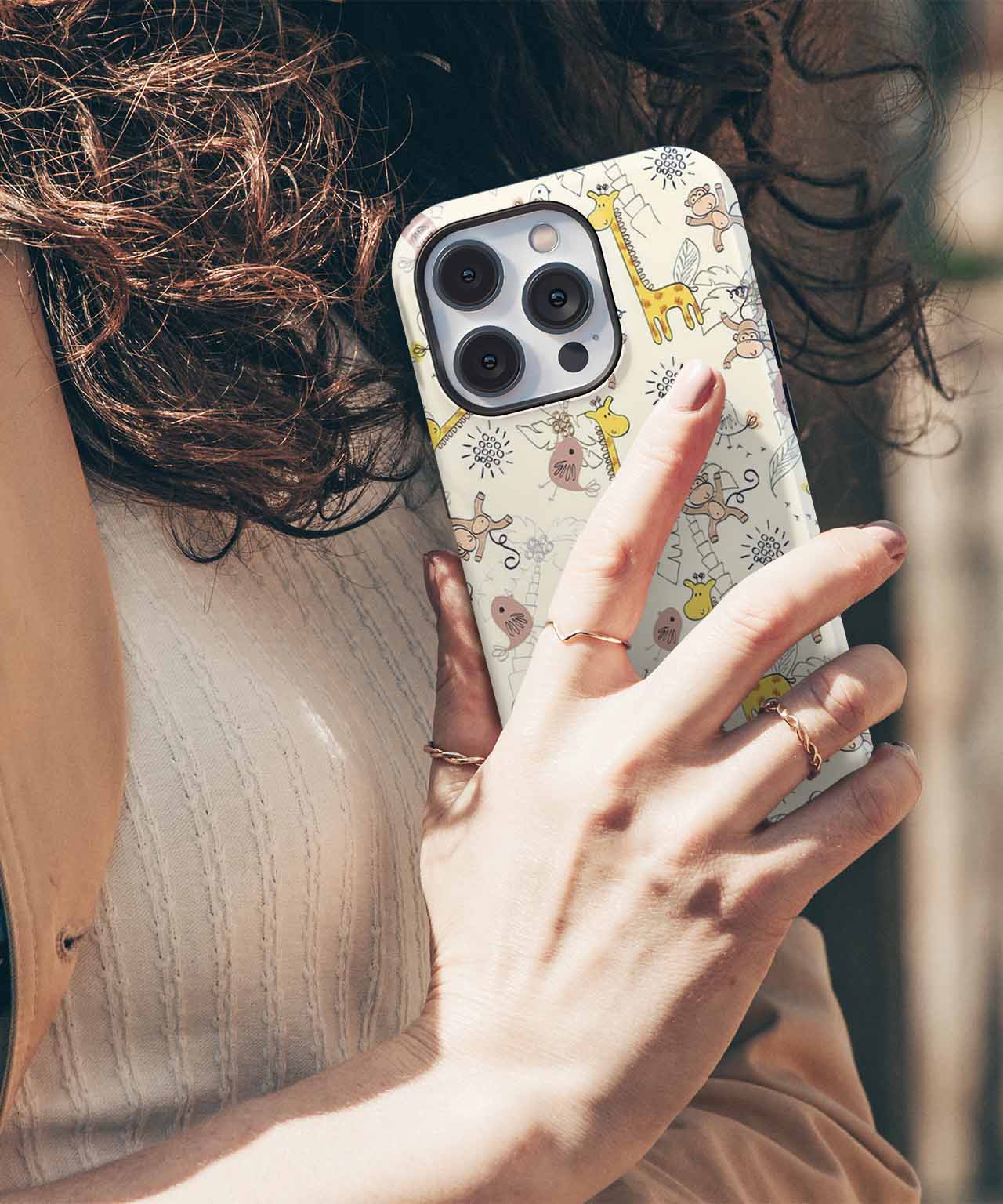 Playtime Safari Jungle fun with Quirky Animals iPhone case Case Cazify - Delivery Canada