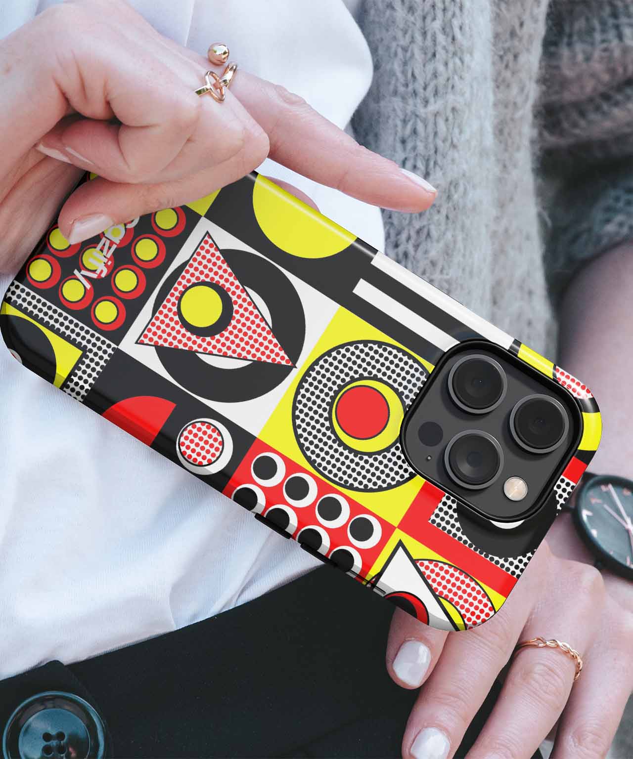 Pop Art Delightful Geometry iPhone case Case Cazify - Delivery Canada