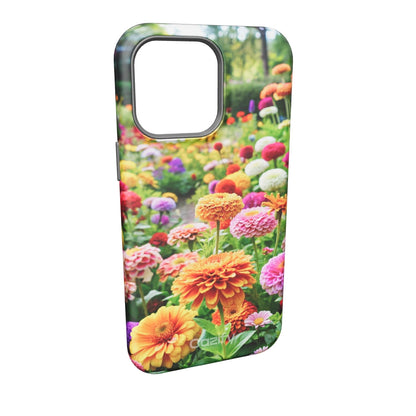 Blooming Colorful Garden of Joyful Flowers iPhone case