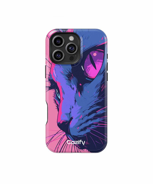Psychedelic Cat Gaze with Attitude iPhone case Case Cazify - Delivery Canada