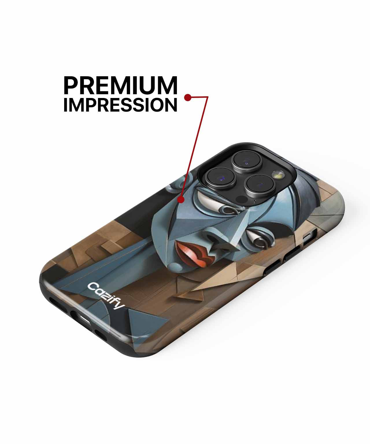 Quirky Abstract Face in Modern Art iPhone case Case Cazify - Delivery Canada