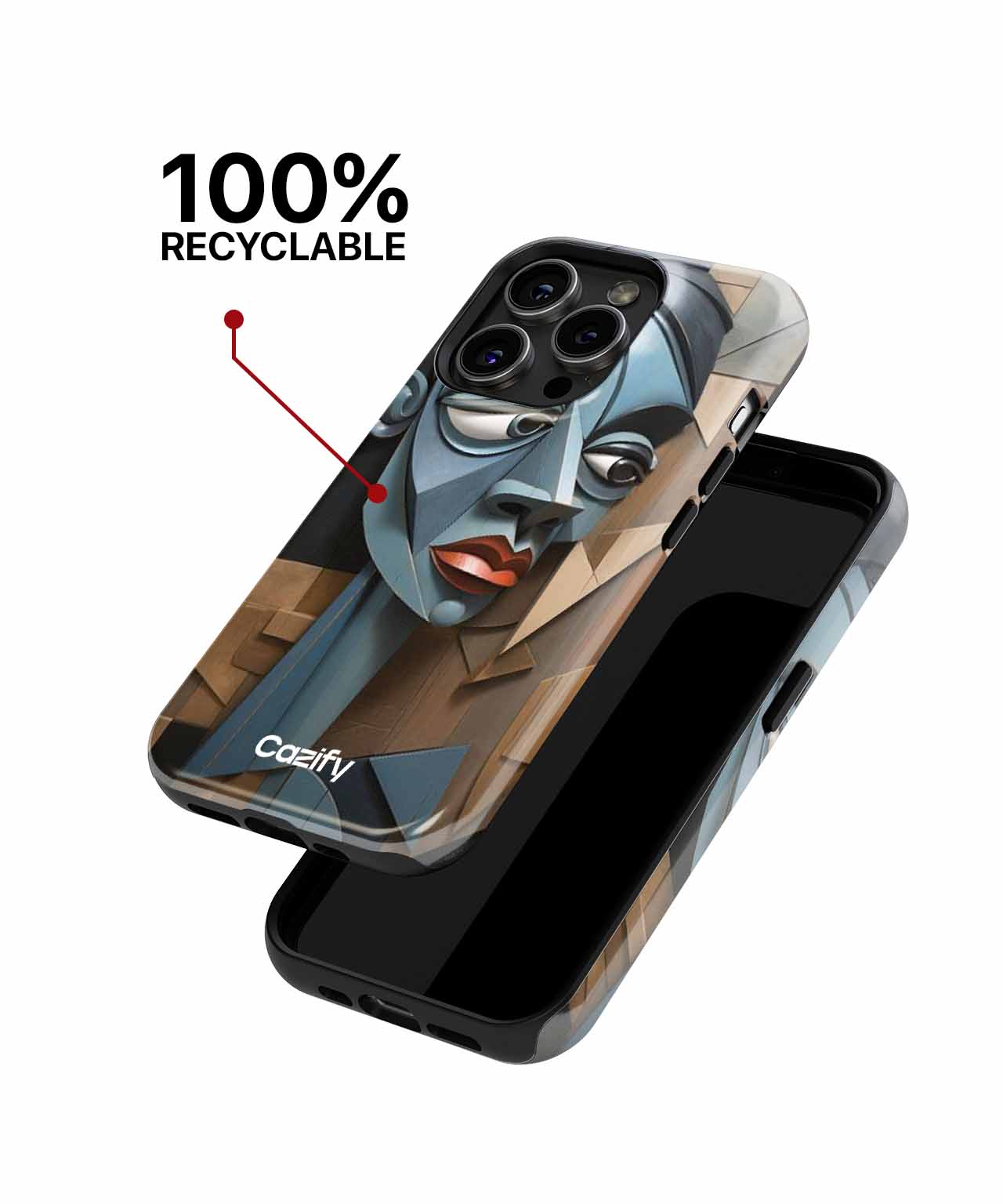 Quirky Abstract Face in Modern Art iPhone case Case Cazify - Delivery Canada