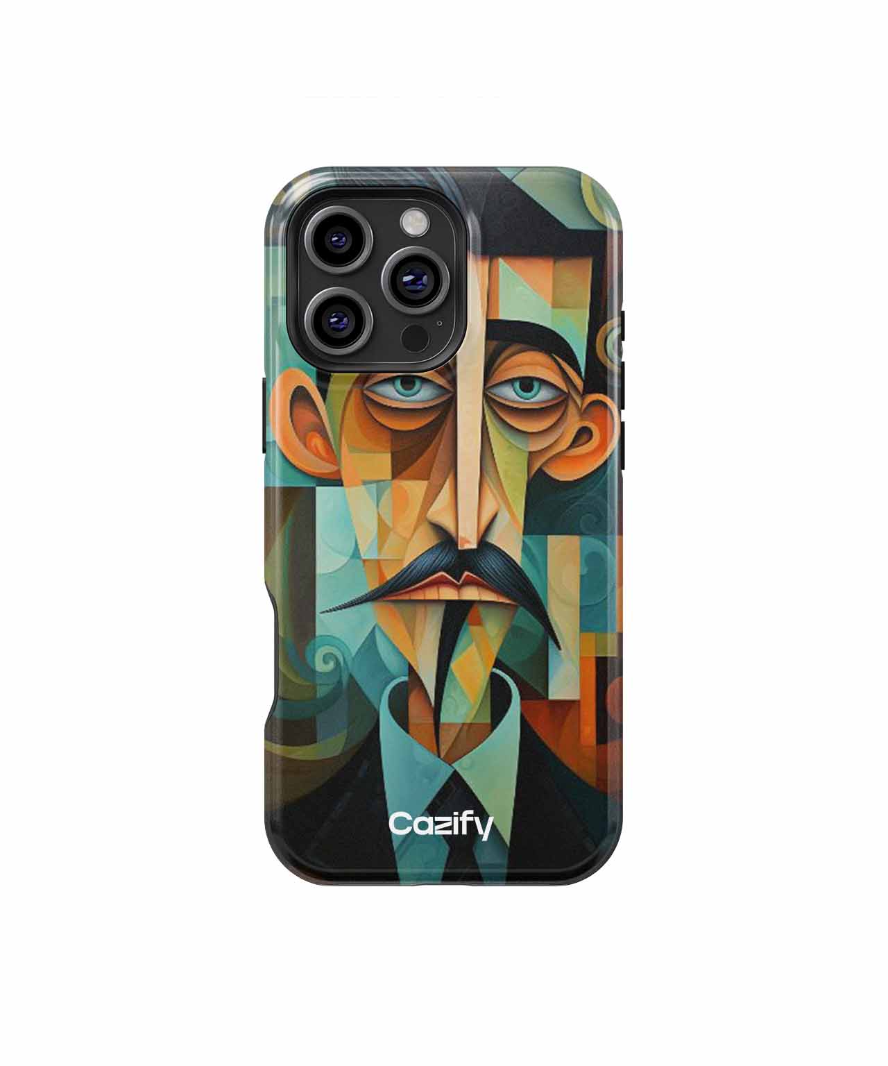 Quirky abstract portrait of an enigmatic genius iPhone case Case Cazify - Delivery Canada