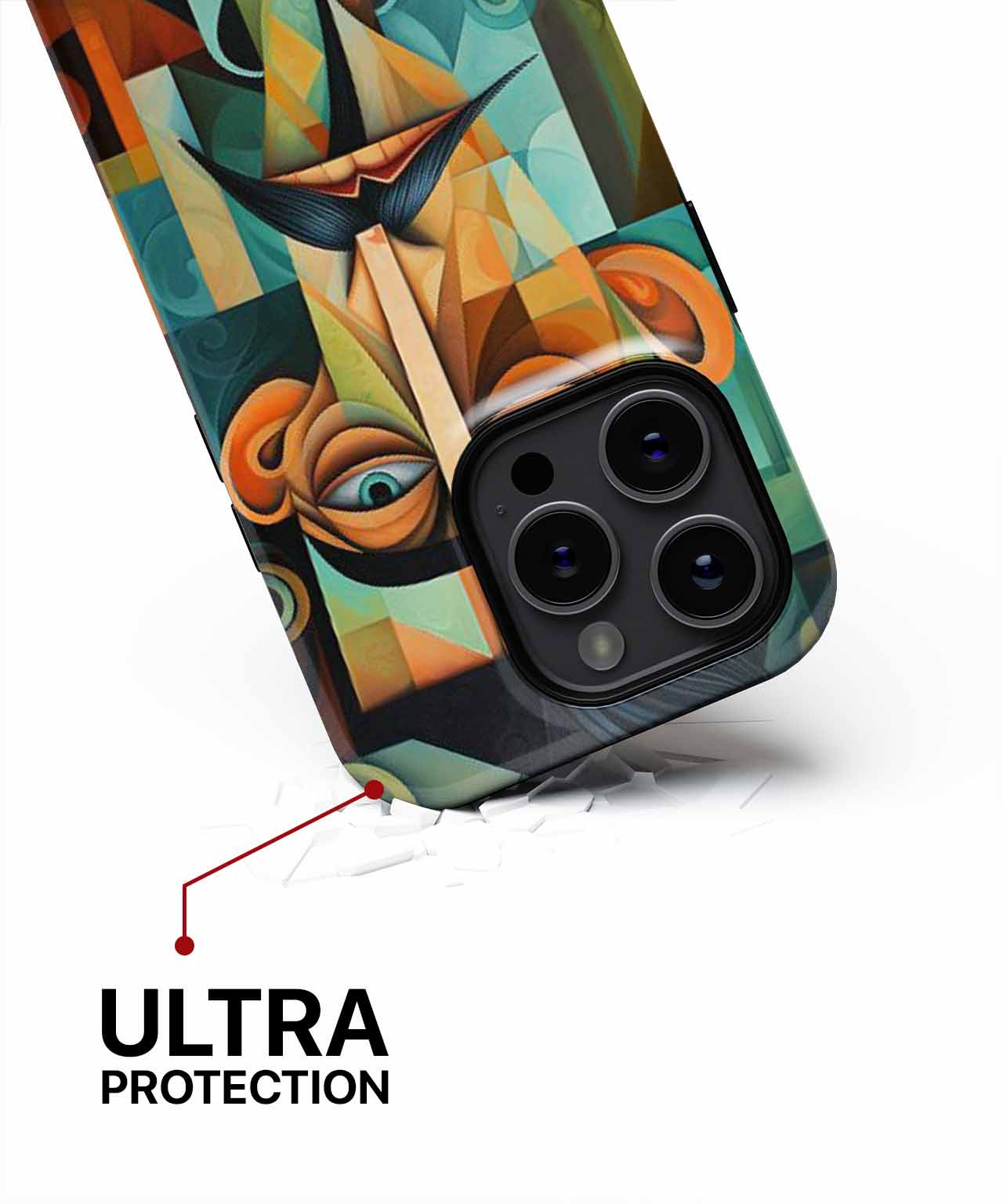 Quirky abstract portrait of an enigmatic genius iPhone case Case Cazify - Delivery Canada