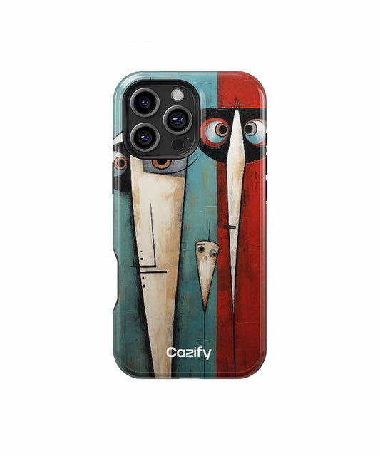 Quirky Family Portrait with Peculiar Expressions iPhone case Case Cazify - Delivery Canada