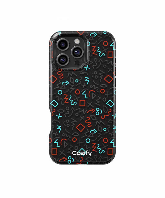 Quirky Squiggles and Shapes Delight iPhone case Case Cazify - Delivery Canada