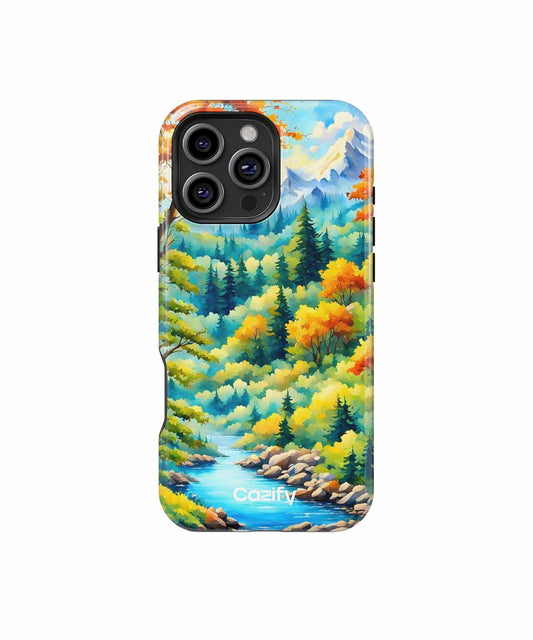 Radiant Autumn Wonderland with Mountain Views iPhone case Case Cazify - Delivery Canada