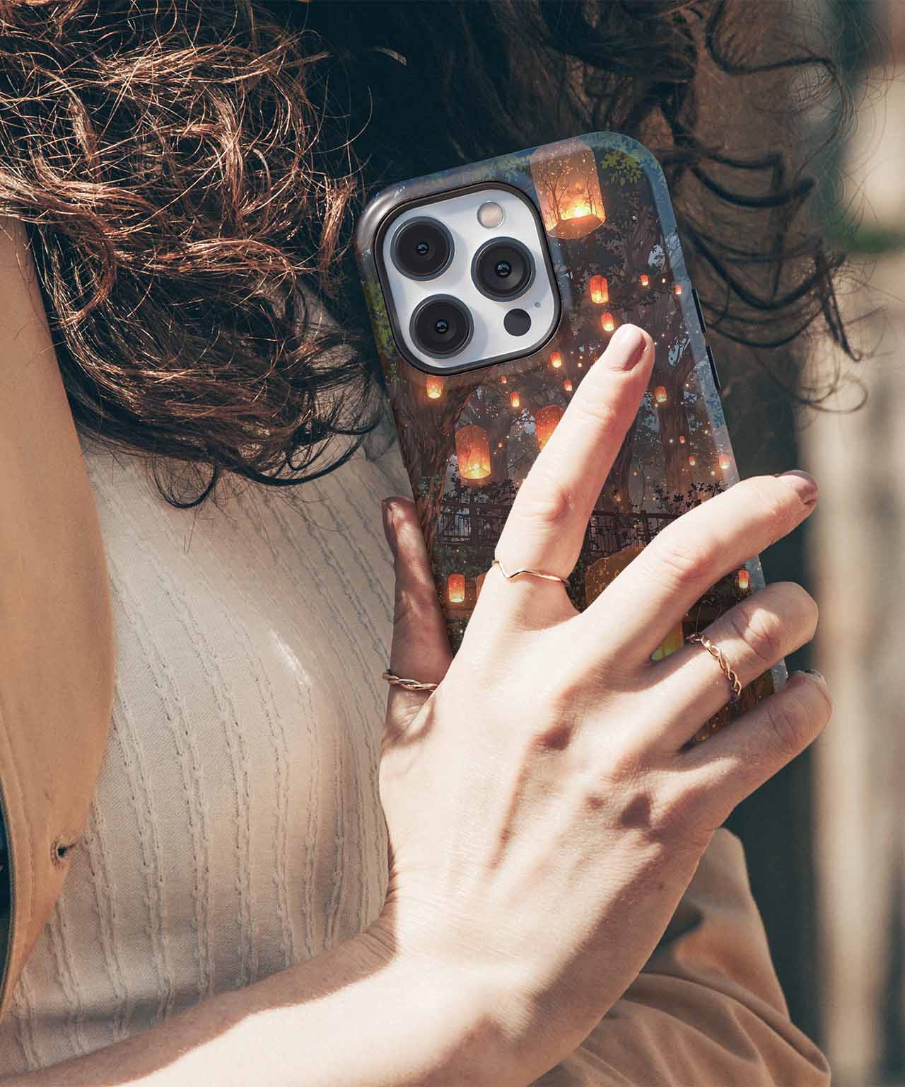 Radiant Lanterns Dancing in the Forest iPhone case Case Cazify - Delivery Canada