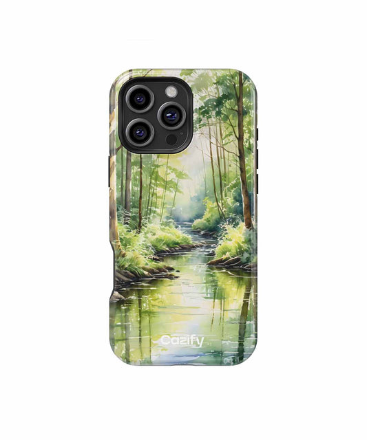 Radiant River of Lush Greenery iPhone case Case Cazify - Delivery Canada