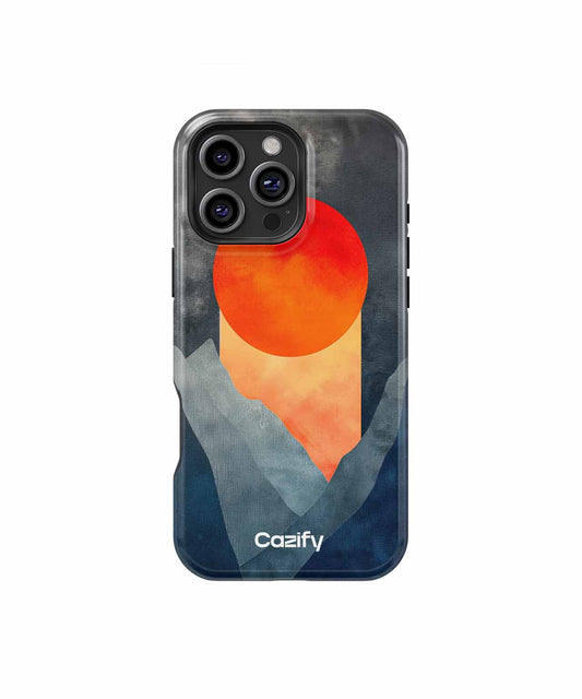 Radiant Sunset Embracing Mountains iPhone case Case Cazify - Delivery Canada