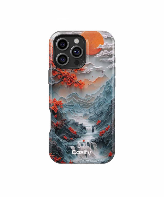 Radiant Sunset on Serene Mountains iPhone case Case Cazify - Delivery Canada