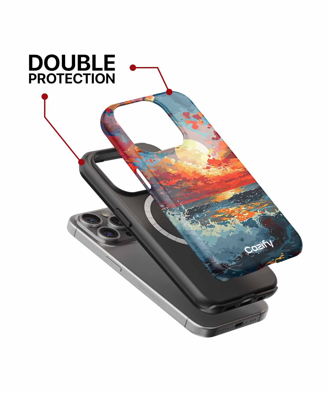 Radiant Sunset Over Roaring Waves iPhone case Case Cazify - Delivery Canada