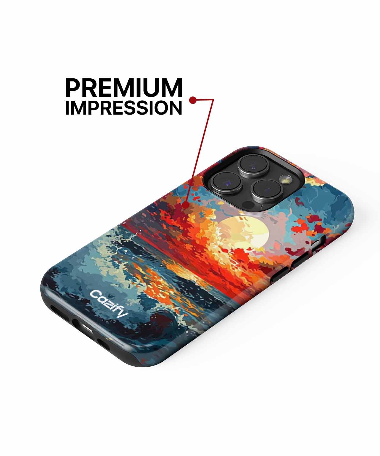 Radiant Sunset Over Roaring Waves iPhone case Case Cazify - Delivery Canada