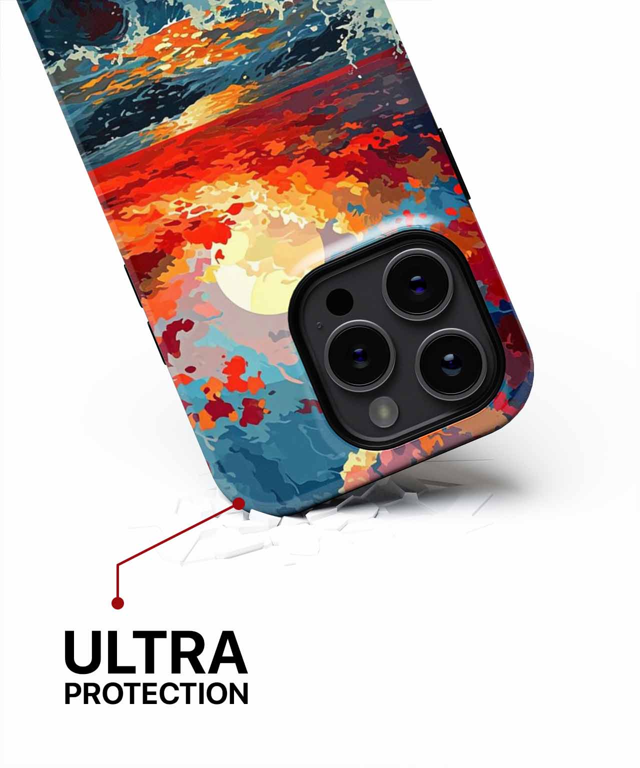 Radiant Sunset Over Roaring Waves iPhone case Case Cazify - Delivery Canada