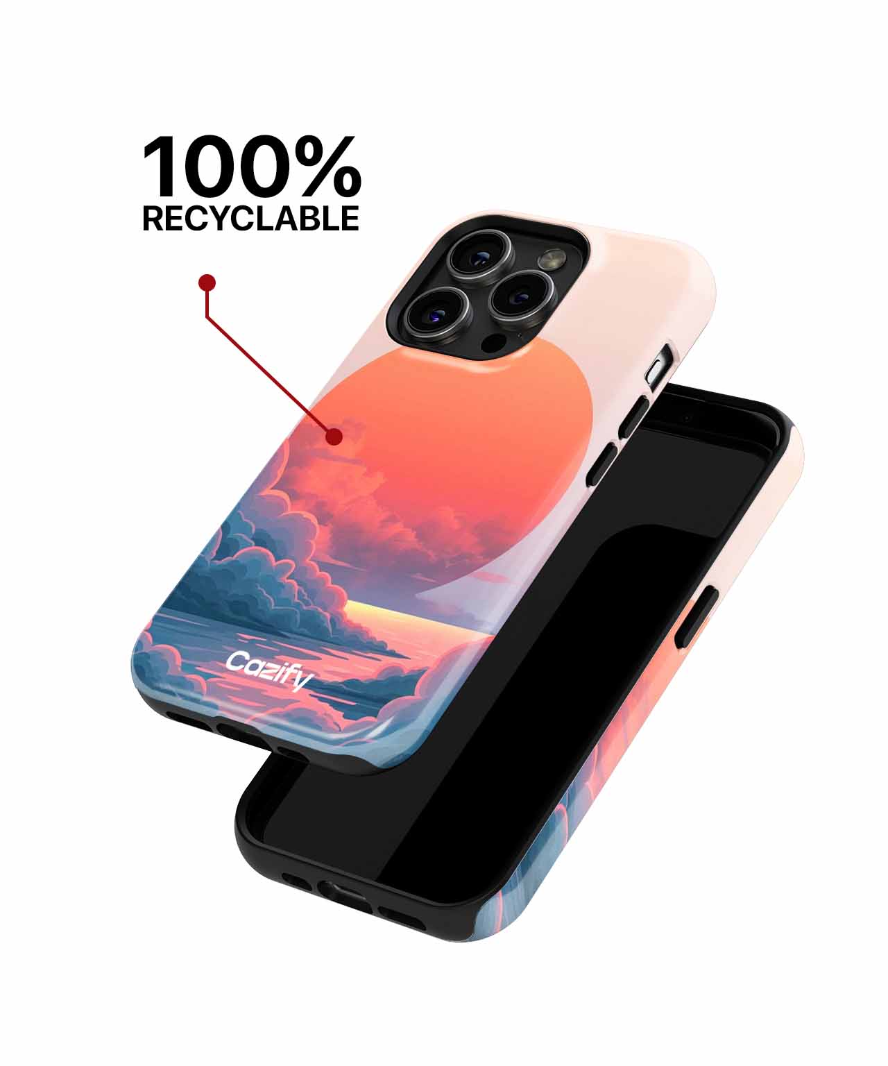 Radiant Sunset Over Silky Waves iPhone case Case Cazify - Delivery Canada