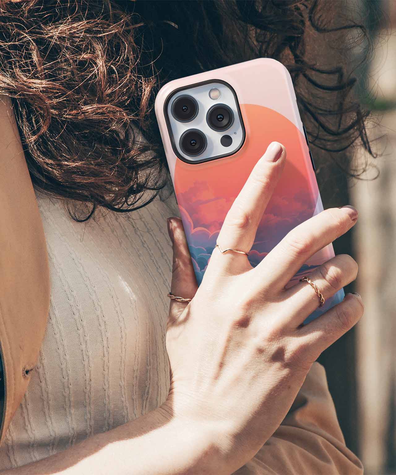 Radiant Sunset Over Silky Waves iPhone case Case Cazify - Delivery Canada