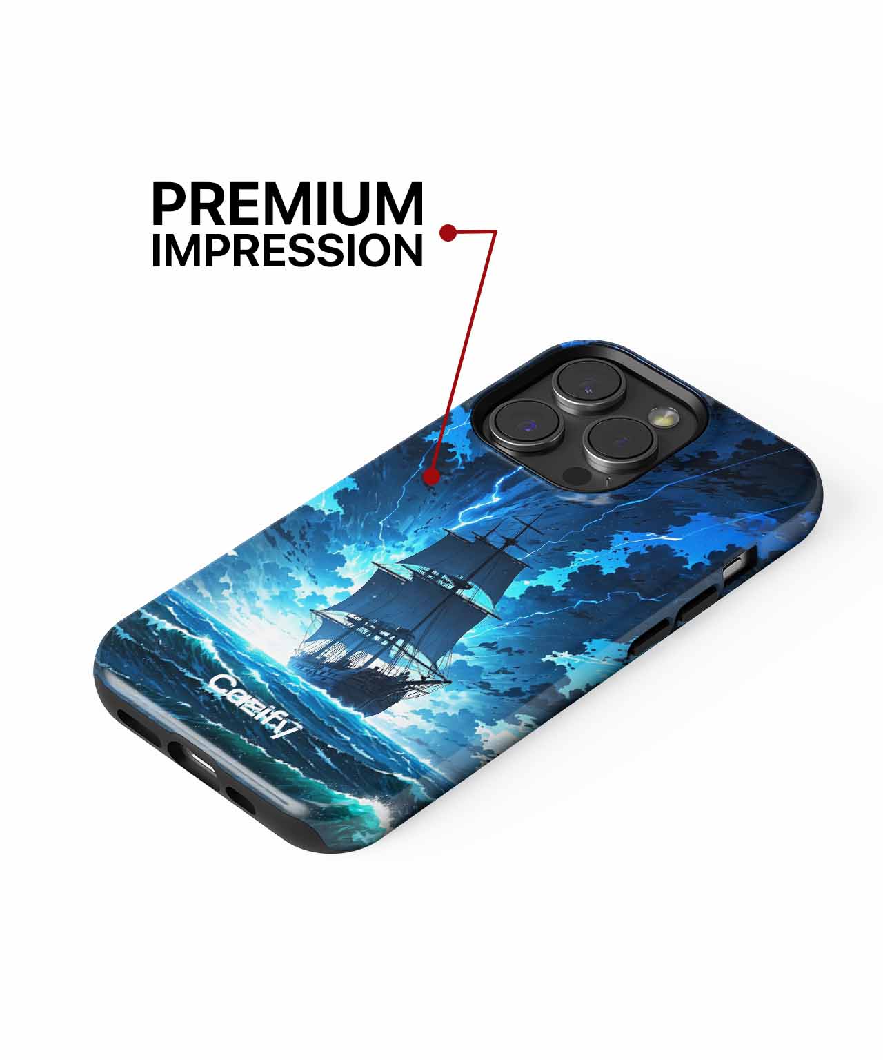 Raging Ocean Adventure with Lightning iPhone case Case Cazify - Delivery Canada