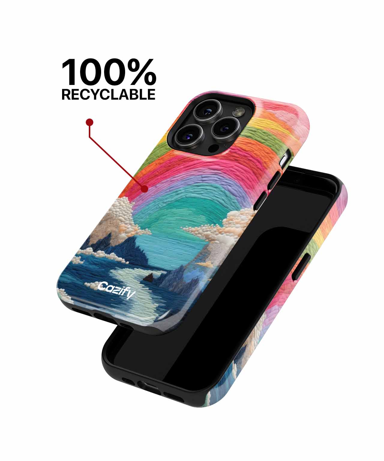 Rainbow Whimsical Landscape of Dreams iPhone case Case Cazify - Delivery Canada