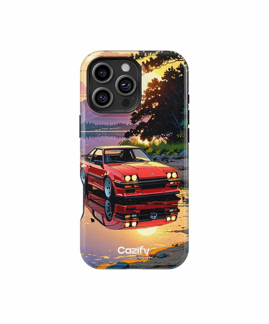 Red Racer Under Sunset Reflections iPhone case Case Cazify - Delivery Canada