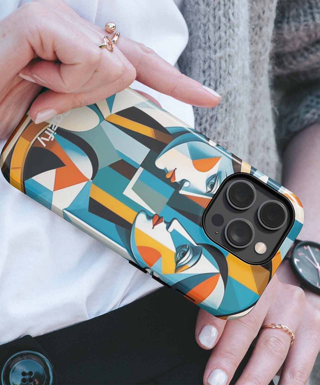Reflective Colorful Duality Dance iPhone case Case Cazify - Delivery Canada