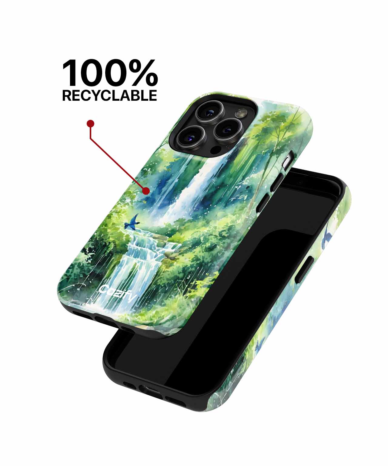 Refreshing Jungle Waterfall Adventure iPhone case Case Cazify - Delivery Canada