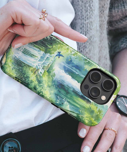 Refreshing Jungle Waterfall Adventure iPhone case Case Cazify - Delivery Canada