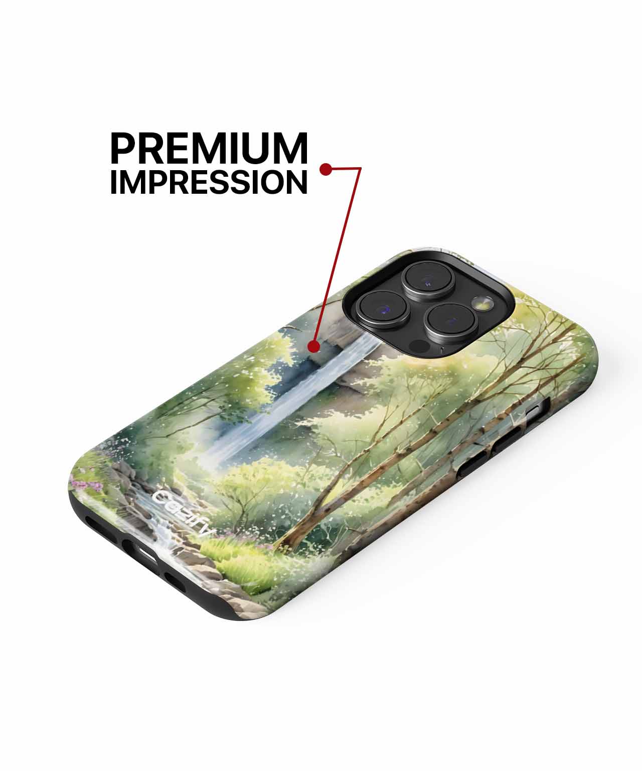Refreshing Nature Escape with Waterfall iPhone case Case Cazify - Delivery Canada