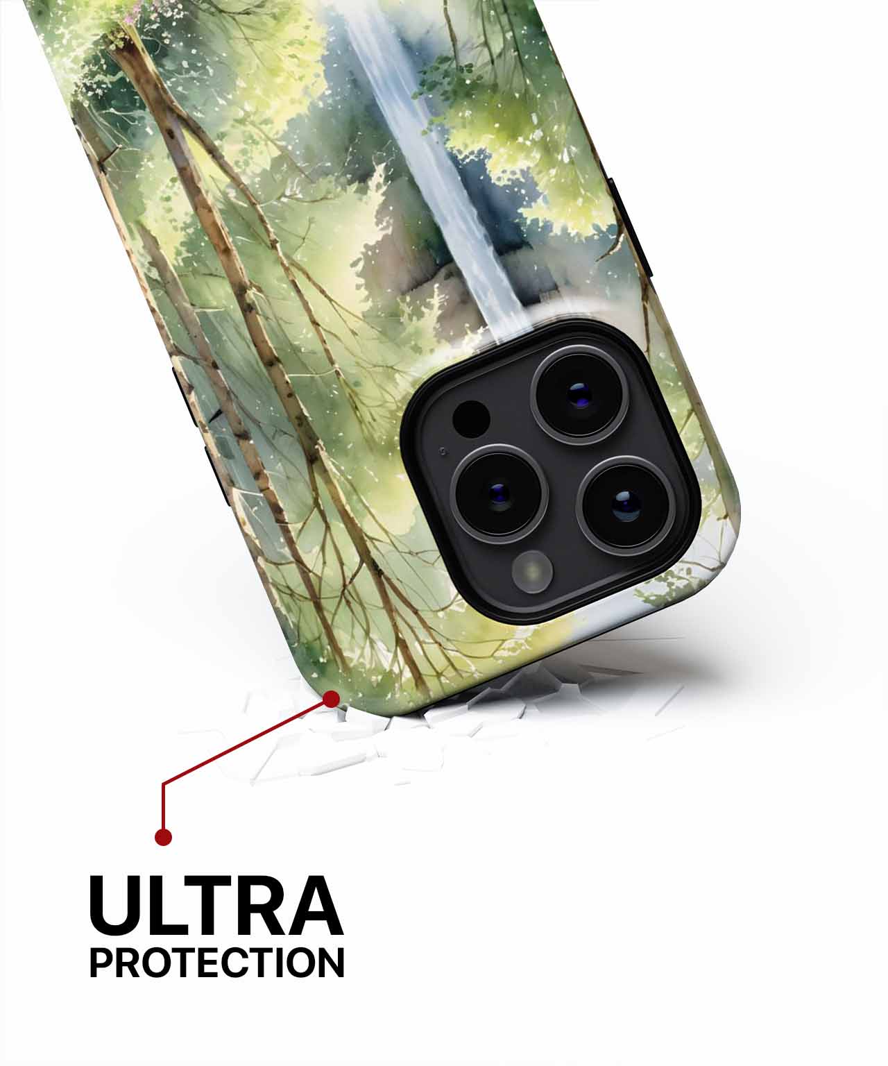 Refreshing Nature Escape with Waterfall iPhone case Case Cazify - Delivery Canada