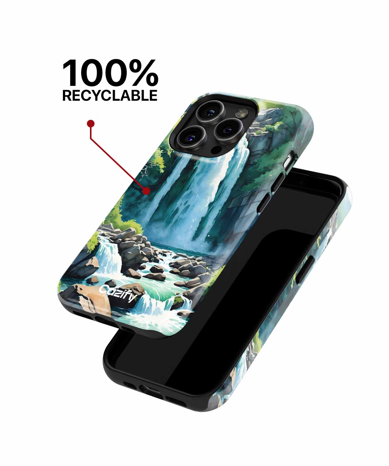 Refreshing Waterfall Adventure iPhone case Case Cazify - Delivery Canada