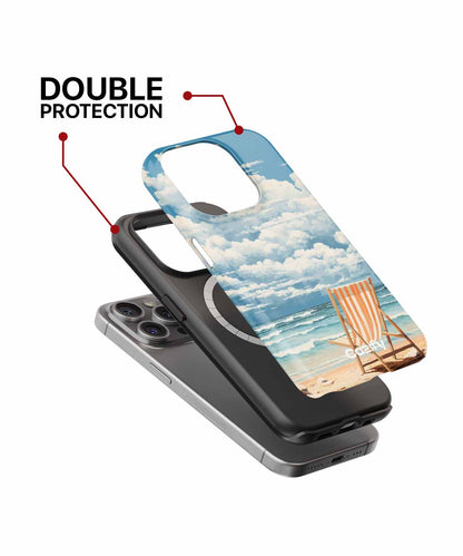 Relaxing Beach Chair Under Fluffy Clouds iPhone case Case Cazify - Delivery Canada