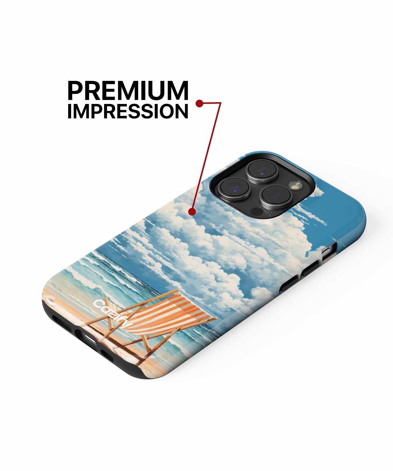 Relaxing Beach Chair Under Fluffy Clouds iPhone case Case Cazify - Delivery Canada