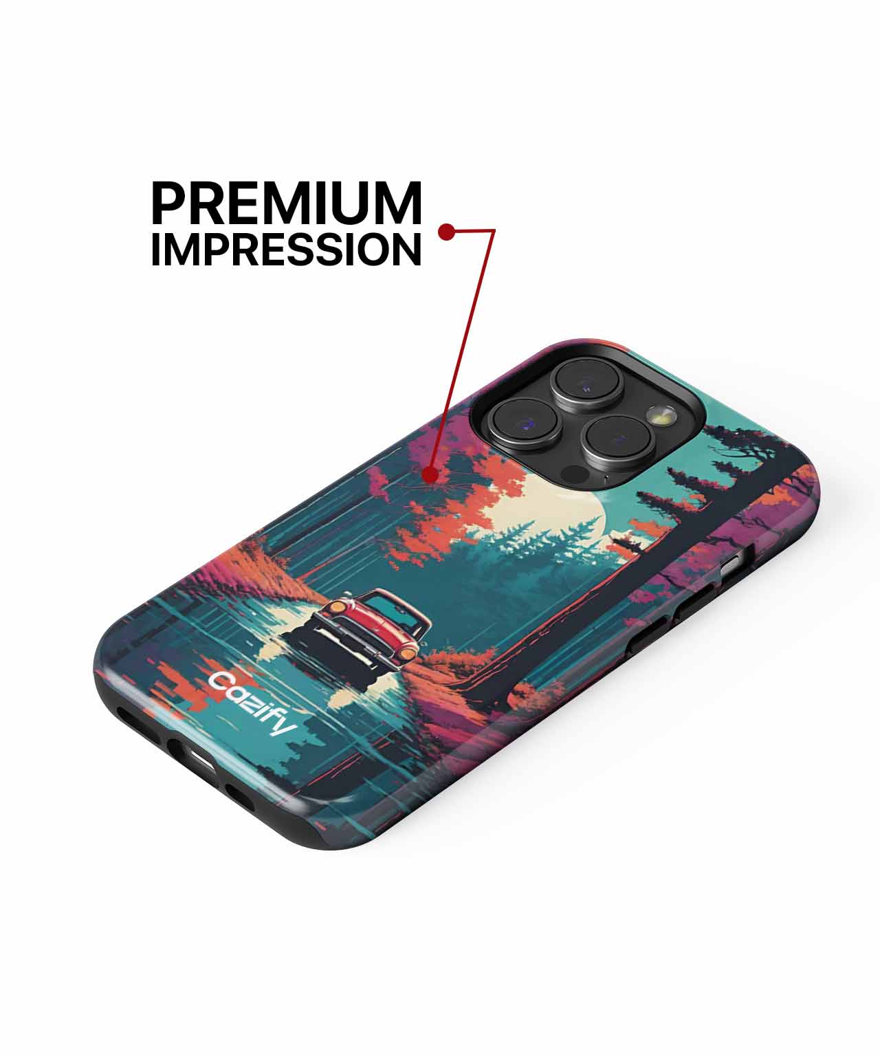 Retro Road Trip in a Dreamy Forest iPhone case Case Cazify - Delivery Canada