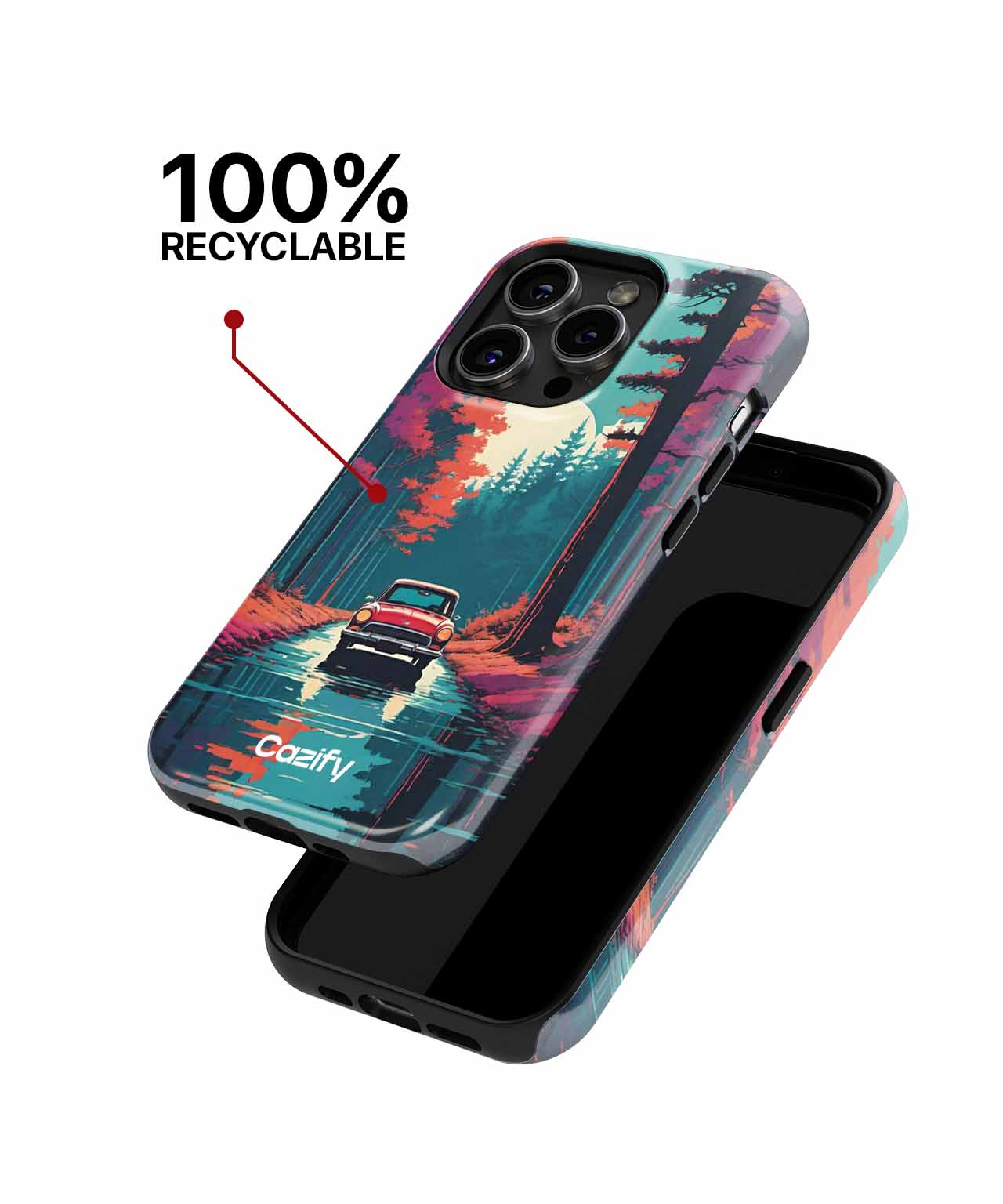 Retro Road Trip in a Dreamy Forest iPhone case Case Cazify - Delivery Canada