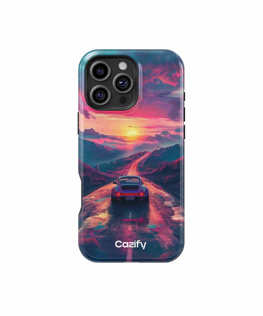Retro Road Trip Sunset Vibes iPhone case Case Cazify - Delivery Canada