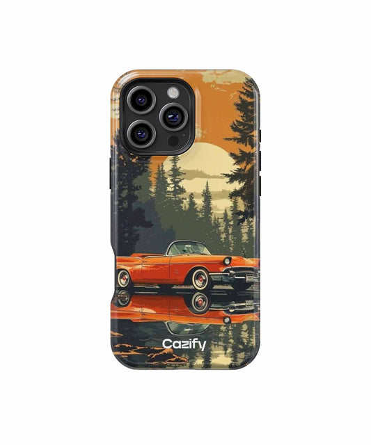 Retro Road Trip Vibes Under Sunset iPhone case Case Cazify - Delivery Canada