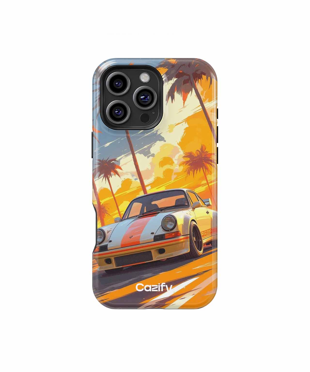 Retro Sunset Drift Machine iPhone case Case Cazify - Delivery Canada