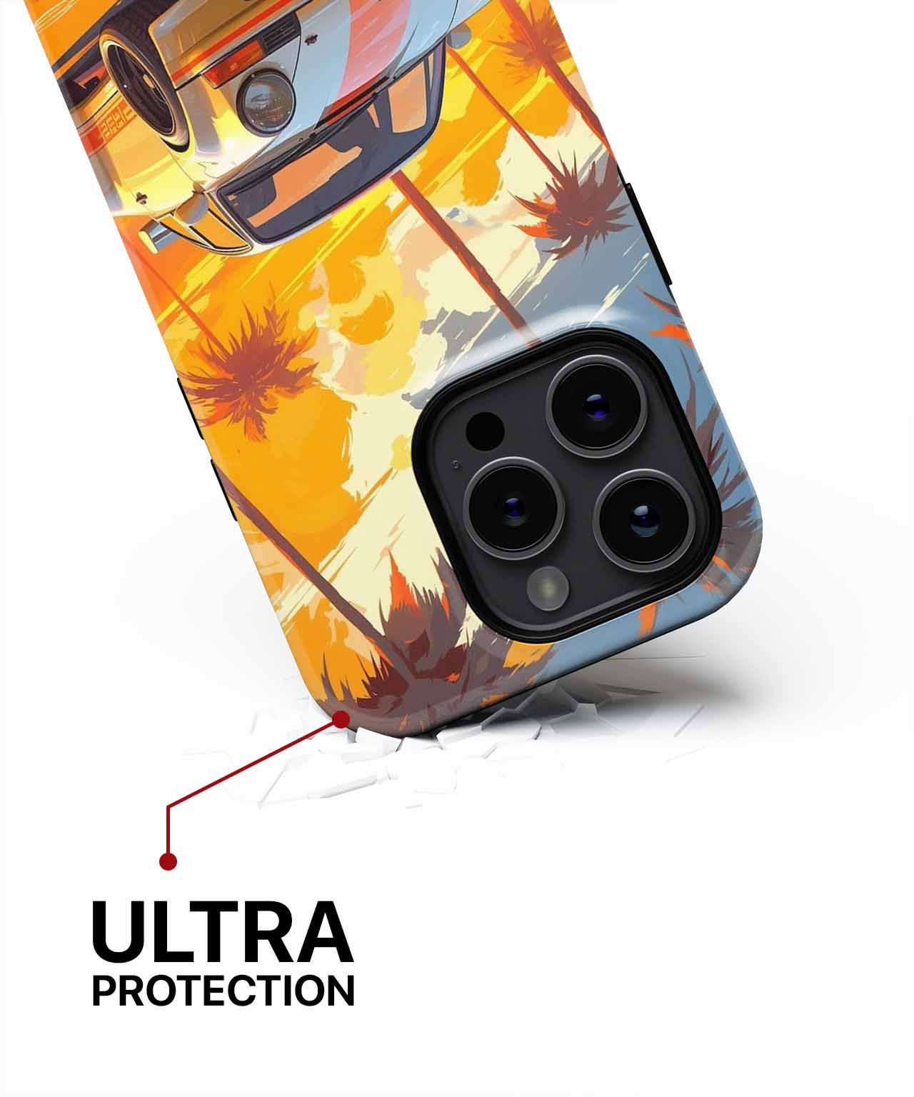 Retro Sunset Drift Machine iPhone case Case Cazify - Delivery Canada